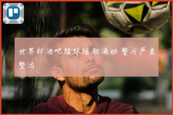 世界杯酒吧赌球暗潮涌动 警方严查整治
